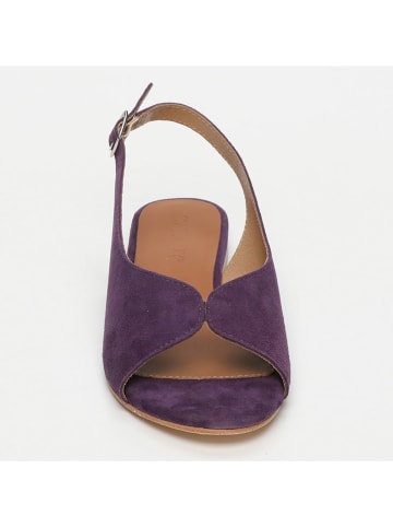 CALANK Leder-Sandalen in Lila