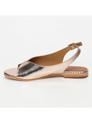 CALANK Leder-Sandalen in Gold