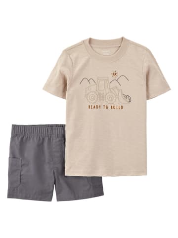 carter's 2-delige outfit grijs/beige