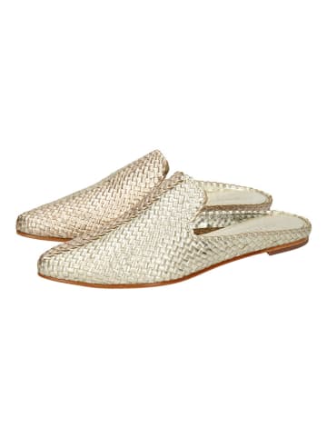 MELVIN & HAMILTON Leren clogs "Lydia" goudkleurig