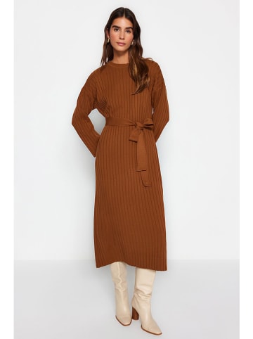 trendyol Gebreide jurk bruin
