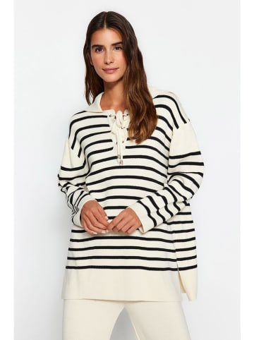 trendyol 2tlg. Outfit in Creme/ Schwarz