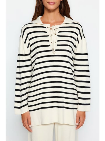 trendyol 2tlg. Outfit in Creme/ Schwarz