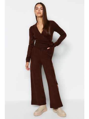 trendyol 2tlg. Outfit in Dunkelbraun
