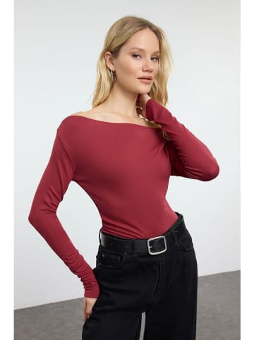 trendyol Longsleeve in Dunkelrot
