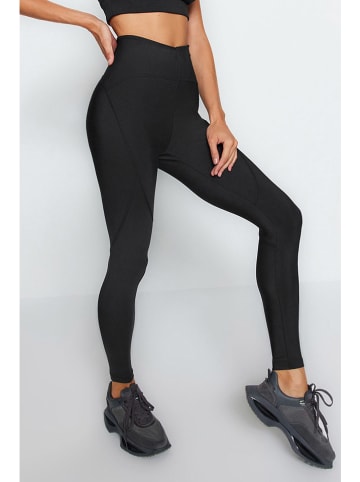 trendyol Legginsy sportowe w kolorze czarnym