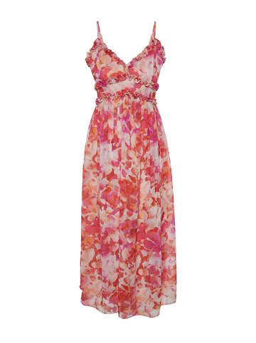 trendyol Kleid in Koralle/ Creme