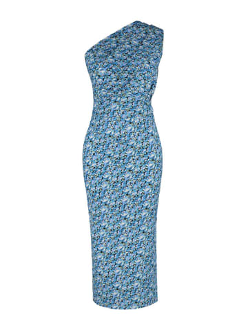 trendyol Kleid in Hellblau/ Schwarz/ Weiß
