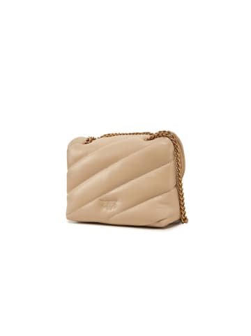 Pinko Leder-Umhängetasche in Beige - (B)18 x (H)13 x (T)6,5 cm