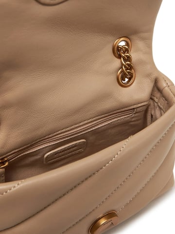 Pinko Leder-Umhängetasche in Beige - (B)18 x (H)13 x (T)6,5 cm