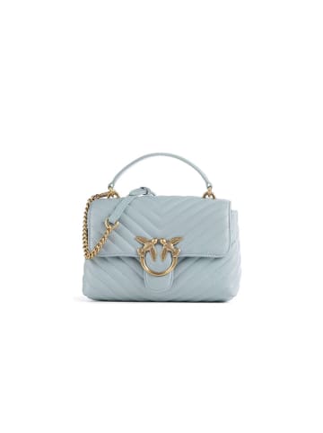 Pinko Leren handtas lichtblauw - (B)23 x (H)16 x (D)7 cm