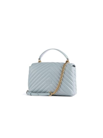Pinko Leren handtas lichtblauw - (B)23 x (H)16 x (D)7 cm