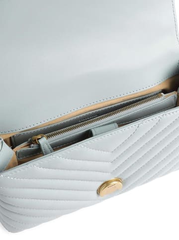 Pinko Leren handtas lichtblauw - (B)23 x (H)16 x (D)7 cm