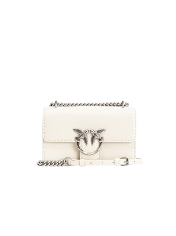 Pinko Leder-Schultertasche in Weiß - (B)21 x (H)13 x (T)6 cm