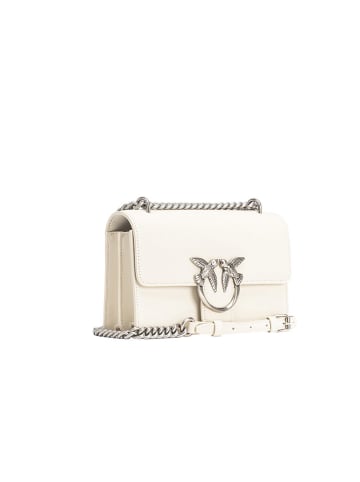 Pinko Leren schoudertas wit - (B)21 x (H)13 x (D)6 cm