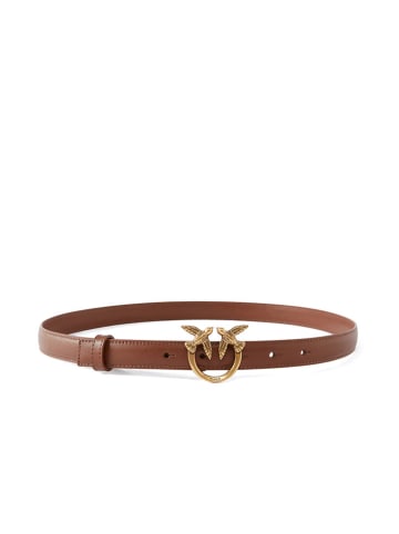 Pinko Leren riem lichtbruin
