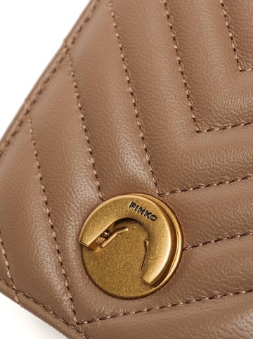 Pinko Leder-Umhängetasche in Hellbraun - (B)10 x (H)19 x (T)6 cm