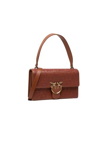Pinko Leren schoudertas bruin - (B)27 x (H)16 x (D)7 cm