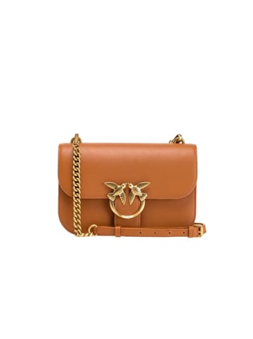 Pinko Leren schoudertas lichtbruin - (B)24 x (H)15 x (D)7 cm