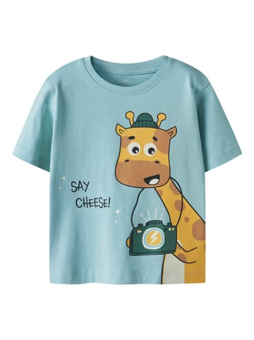 name it Shirt "Helge" in Hellblau/ Bunt