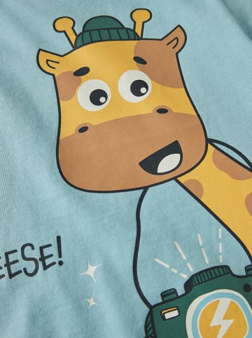 name it Shirt "Helge" lichtblauw/meerkleurig