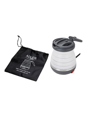Adler Reise-Wasserkocher "AD 1279" in Weiß/ Grau - 600 ml