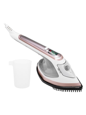 Adler 2-in-1 stoomstrijkijzer en stoomapparaat "AD 5044" wit/goudkleurig