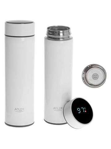Adler Butelka termiczna "AD 4506" w kolorze białym - 473 ml