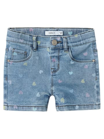 name it Spijkershort "Salli" blauw