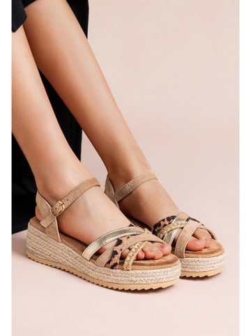 Foreverfolie Sandaletten in Khaki