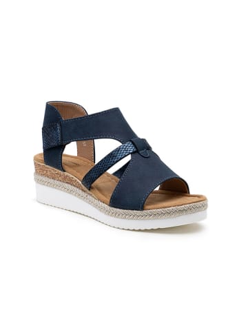 Foreverfolie Keilsandaletten in Blau