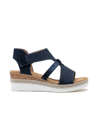 Foreverfolie Keilsandaletten in Blau