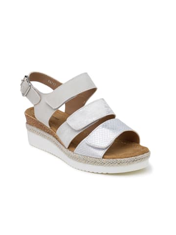 Foreverfolie Sleehaksandalen wit/zilverkleurig