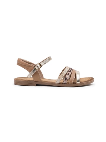 Foreverfolie Sandalen lichtbruin/goudkleurig