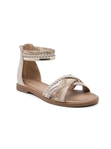 Foreverfolie Sandalen in Beige/ Gold