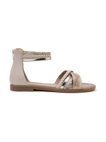 Foreverfolie Sandalen beige/goudkleurig