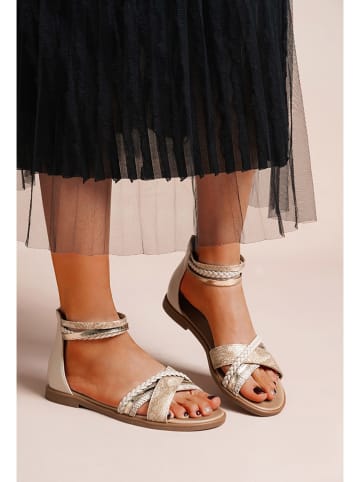 Foreverfolie Sandalen beige/goudkleurig