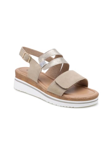 Foreverfolie Keilsandaletten in Gold