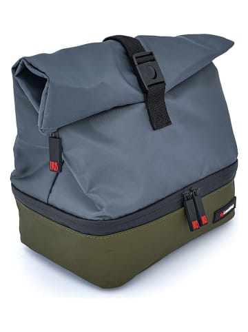 IRIS Isolier-Lunchtasche in Blau/ Oliv - (B)23 x (H)31x (T)16 cm