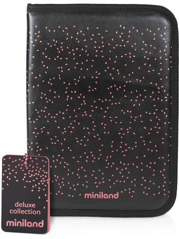 Miniland Etui "Deluxe" w kolorze czarno-różowym na książeczkę zdrowia - 24 x 17 cm