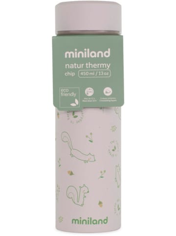 Miniland Termos "Natur" w kolorze biało-zielonym - 450 ml