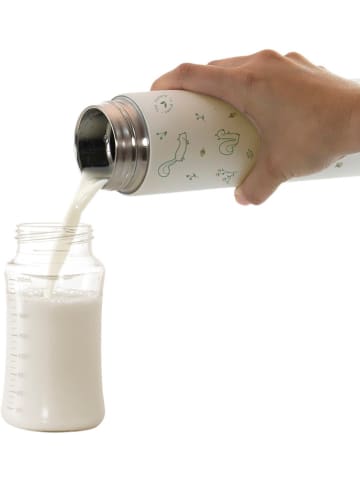 Miniland Thermoflasche "Natur" in Weiß/ Grün - 450 ml