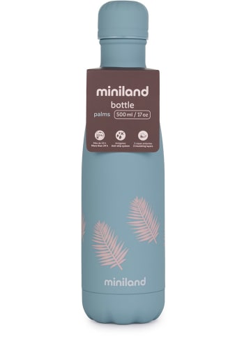 Miniland Thermoflasche "Palms" in Hellblau - 500 ml