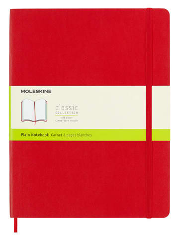 Moleskine Blanco notitieboek rood - (B)19 x (H)25 cm