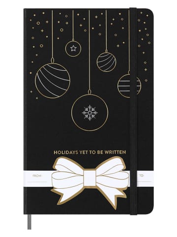 Moleskine Liniertes Notizbuch ''Holiday'' in Schwarz - (B)13 x (H)21 cm