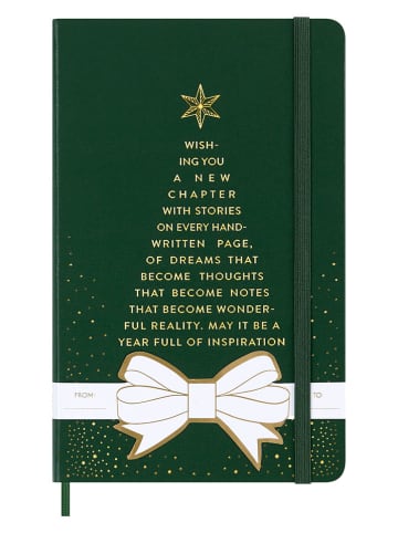 Moleskine Liniertes Notizbuch ''Holiday'' in Grün - (B)13 x (H)21 cm
