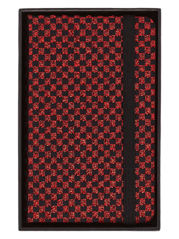 Moleskine Notatnik "Holiday" w kolorze czarno-czerwonym - 6,5 x 10,5 cm