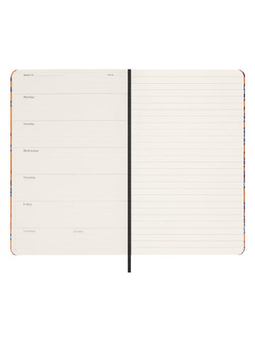 Moleskine Planer tygodniowy w kolorze niebiesko-pomarańczowym - 13 x 21 cm