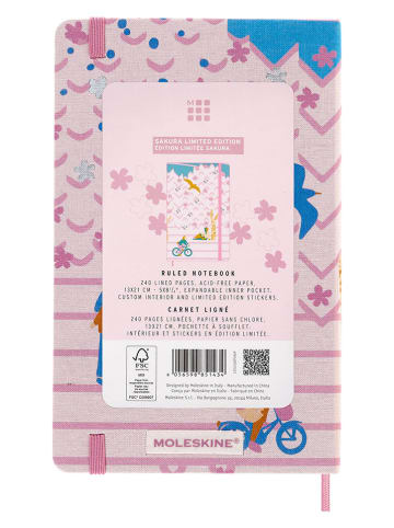 Moleskine Notatnik "Sakura" w kolorze jasnoróżowym - 13 x 21 cm