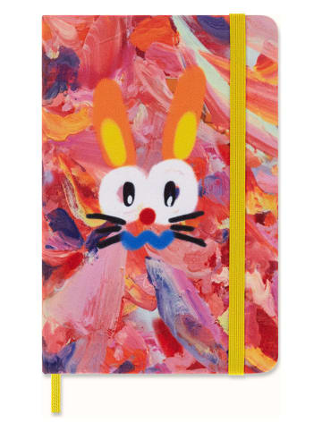 Moleskine Notatnik "Rabbit" w kolorze jasnoróżowym ze wzorem - 9 x 14 cm